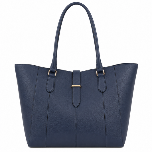 Elanura Navy Blue Leather Handbag for Women